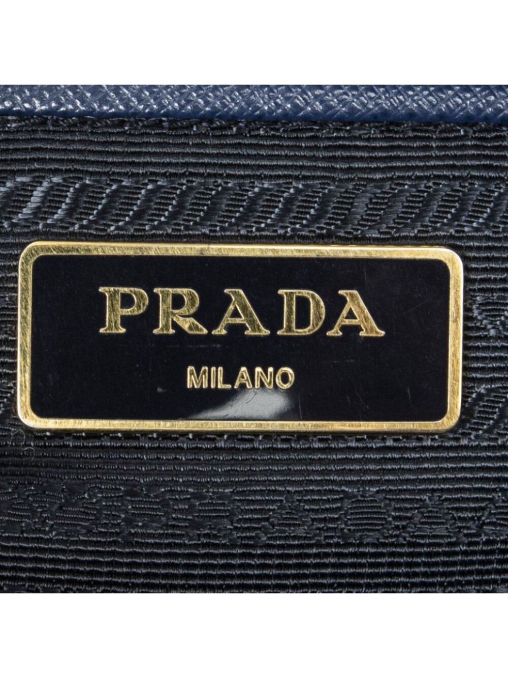 Prada Large Double Zip Galleria Tote Navy Saffiano Leather - Picture 10 of 10